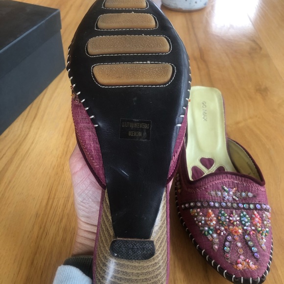 Go Max Fuchsia beaded mules - Picture 5 of 6